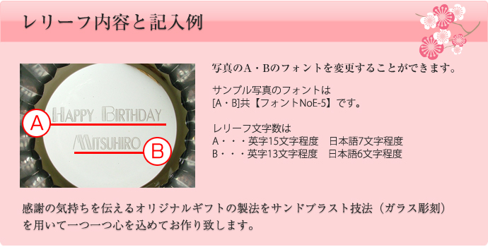 レリーフ内容と記入例