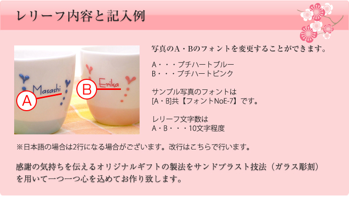 レリーフ内容と記入例